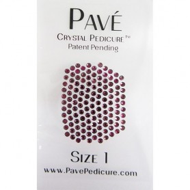 Pave Crystal Pedicure Mini Kit, 8pcs -  Amethyst