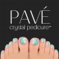 Pave Crystal Pedicure Mini Kit, 8pcs -  Aquamarine