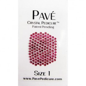 Pave Crystal Pedicure Mini Kit, 8pcs -  Rose