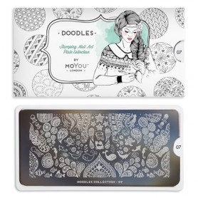 MoYou Nail Art Plate Collection Doodles 07  #MPDOO07