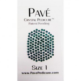 Pave Crystal Pedicure Mini Kit, 8pcs -  Emerald