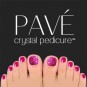 Pave Crystal Pedicure Mini Kit, 8pcs -  Fuschia