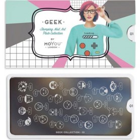 MoYou Nail Art Plate Collection Geek 01  #MPGEE01