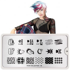 MoYou Nail Art Plate Collection Punk 08 #MPPUN08