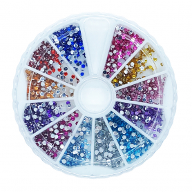 Berkeley Rhinestone Round 2mm 12 Colors 1440PC/Wheel RS302