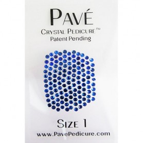 Pave Crystal Pedicure Mini Kit, 8pcs -  Sapphire