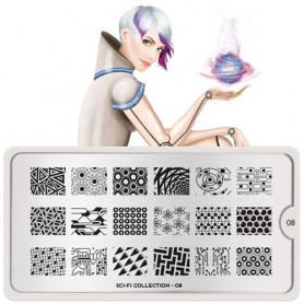 MoYou Nail Art Plate Collection Sci-Fi 08  #MPSCI08