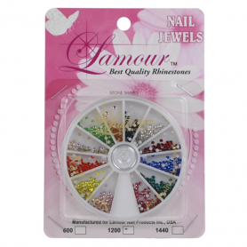 Lamour Rhinestones Crystal 1200pcs - Multi Colors SS6