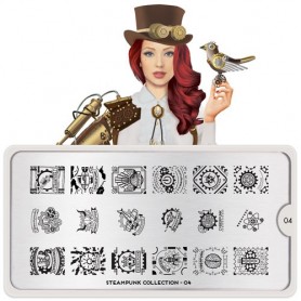 MoYou Nail Art Plate Collection Steampunk 04  #MPSTE04