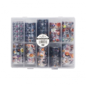 Cre8tion 10 Designs Nail Art Transfer Foil Halloween 02 1089