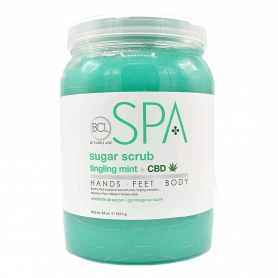 BCL SPA Sugar Scrub 64 oz - Tingling Mint + CBD SPA56102