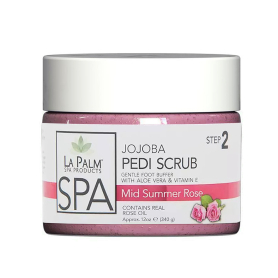 La Palm Jojoba Pedi Scrub 12 oz -Mid Summer Rose LP278/01166