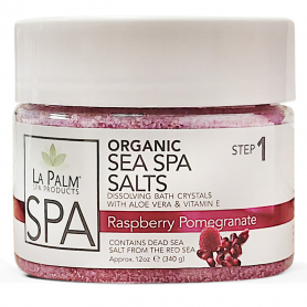 La Palm Sea Spa Salts 12 oz - Raspberry Pomegranate LP347