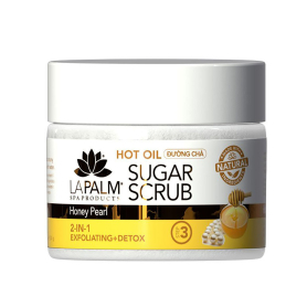 La Palm Hot Oil Sugar Scrub 12 oz - Honey Pearl LP407/02554