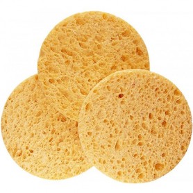 Natural Round Cellulose Beauty Sponges 100pk, 86369-NAT