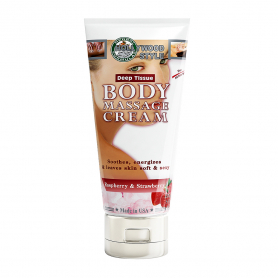 Hollywood Style Body Massage Cream Rasp.&Straw. 5.3 oz 76047