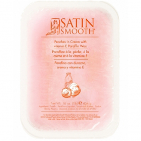 Satin Smooth Peach'n Cream Paraffin Wax 16oz SSPB10PCG 09540