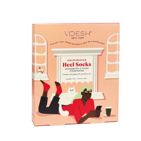 Voesh Microfiber Moisturizing Heel Socks Red VFS003RED