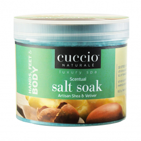 Cuccio Scentual Salt Soak Artisan Shea & Vetiver 29 oz #3268