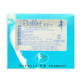 Ballet Insulated Electrolysis Needles 50PK F3"I" 02522