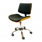 Wooden Back Diamond Chair Black High Piston 6054-BLK