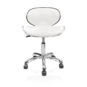 Ikonna Euro Pedi/Mani Stool White 17" x 22.5" FBC-9MW