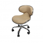 J&A Euro Pedi/Mani Stool - Taupe Beige - High Piston