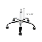 J&A Euro Pedi/Mani Stool - Black High Piston