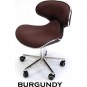 J&A Euro Pedi/Mani Stool - Burgundy High Piston