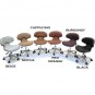 J&A Euro Pedi/Mani Stool - Burgundy High Piston