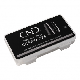 CND Pre-Shaped Coffin Tips Clear 100 Tips 98000