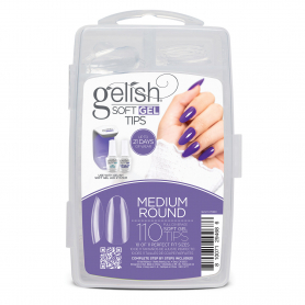 Gelish Clear Soft Gel Tips Medium Round 110 Tips 1270009