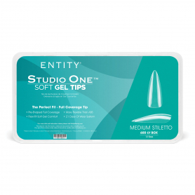 Entity Soft Gel Tips Medium Stiletto 600Tips 12Sizes 5600014