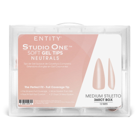 Entity Soft Gel Tips Medium Stiletto 360CT Nude 5600020