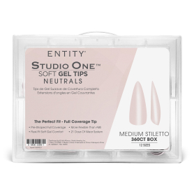 Entity Soft Gel Tips Medium Stiletto 360CT Light Nude 600021