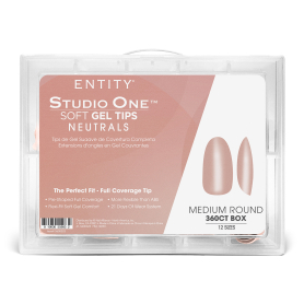 Entity Soft Gel Tips Medium Round 360CT Pink 5600025