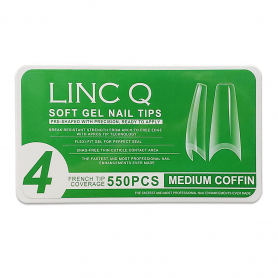 Linc Q Nail Tips 4 French Tip Medium Coffin 550PC 89472