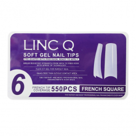 Linc Q WhiteTips 6 French Tip French Square 550PC 89474