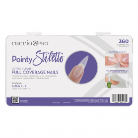 CuccioPRO Pointy Stiletto Ultra Clear Tips 360ct. CPNT3740