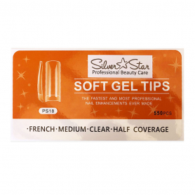 Silver Star GelTips 550PC French ClearHalfCoverage M PS18