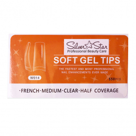 Silver Star GelTips 550PC French ClearHalfCoverage M W014