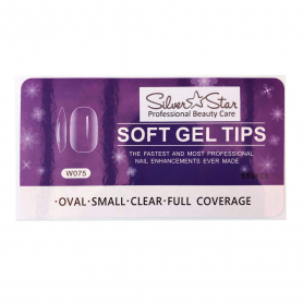 Silver Star Gel Tips 550PC Oval Clear Full Coverage S W075