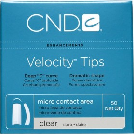 CND Velocity Tips Clear 50 pk Size 6 16986