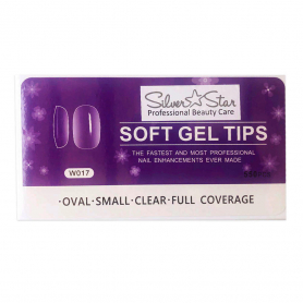 Silver Star Gel Tips 550PC Oval Clear Full Coverage S W017