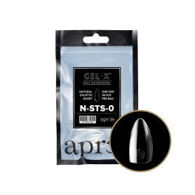 Apres Gel-X Tips Natural Stiletto Short Refill Bag NSTS0