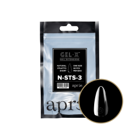 Apres Gel-X Tips Natural Stiletto Short Refill Bag NSTS3