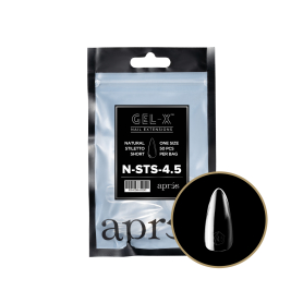 Apres Gel-X Tips Natural Stiletto Short Refill Bag NSTS4.5