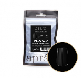 Apres Gel-X Individual Tips Natural Square Short 50PK NSS7