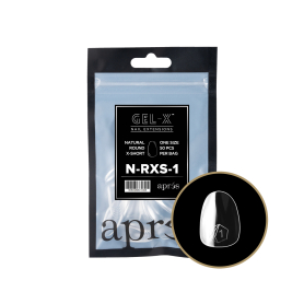 Apres Gel-X Tips Natural Round X-Short Refill Bag NRXS1