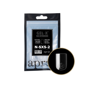 Apres Gel-X Tips Natural Square X-Short Refill Bag NSXS2